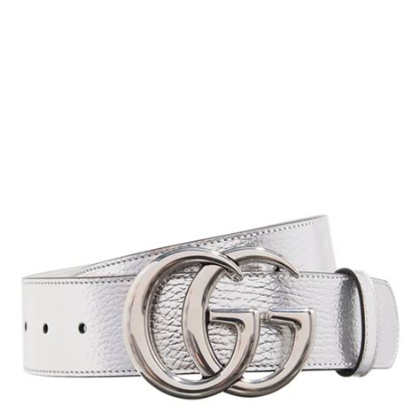 gucci riem zilver heren|Men's Designer Formal & Classic Belts .